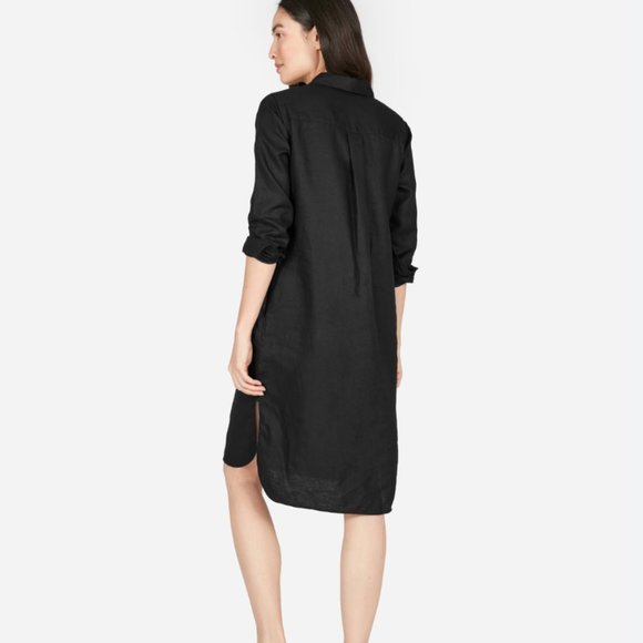 EVERLANE the linen shirt dress long tunic button down - Picture 3 of 6